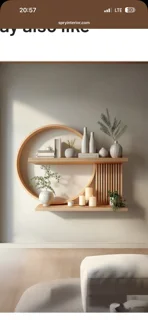 شلف دیواری چوبی مدل مها